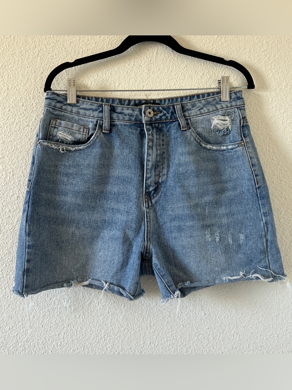 Denim Cut Off Shorts Shein Casual Festival Rodeo Women’s 30 Blue